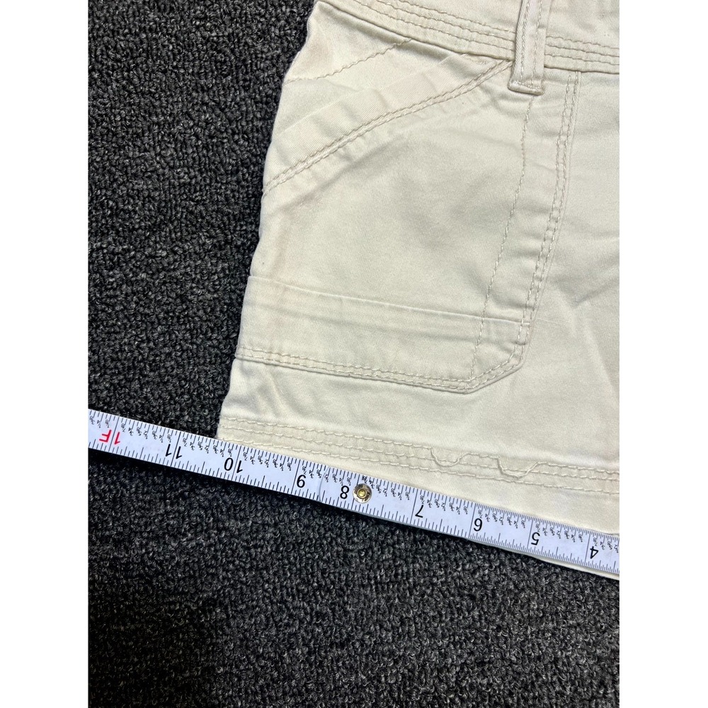 UNIONBAY Chino Shorts Womens Size 5 White Cotton Stretch Utility High Waisted - Picture 4 of 11